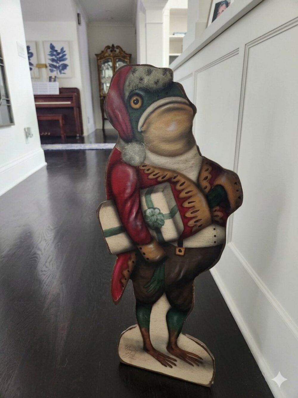 Mark Roberts - Christmas Santa Frog- 27"H x 7"D x 12"W - Picture 2 of 6